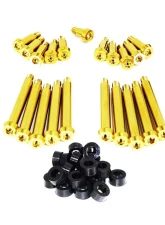 ZSPEC Design Gold Titanium Timing Covers Fasteners w/ Black Bushing Nissan 300ZX Z32 1990-1996                                     - 00843612128195 - Image 2