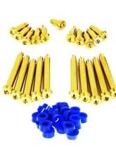 ZSPEC Design Gold Titanium Timing Covers Fasteners w/ Blue Bushing Nissan 300ZX Z32 1990-1996                                     - 00843612128201 - Image 2