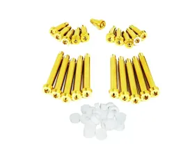 ZSPEC Design Gold Titanium Timing Covers Fasteners w/ White Bushing Nissan 300ZX Z32 1990-1996