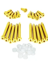 ZSPEC Design Gold Titanium Timing Covers Fasteners w/ White Bushing Nissan 300ZX Z32 1990-1996                                     - 00843612128218 - Image 2