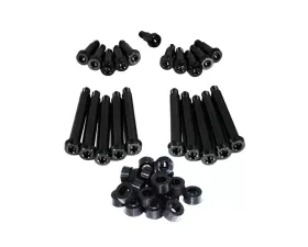 ZSPEC Design Black Titanium Timing Covers Fasteners w/ Black Bushing Nissan 300ZX Z32 1990-1996