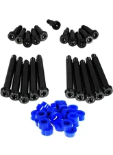 ZSPEC Design Black Titanium Timing Covers Fasteners w/ Blue Bushing Nissan 300ZX Z32 1990-1996                                     - 00843612128300 - Image 2