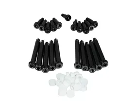 ZSPEC Design Black Titanium Timing Covers Fasteners w/ White Bushing Nissan 300ZX Z32 1990-1996