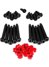 ZSPEC Design Black Titanium Timing Covers Fasteners w/ Red Bushing Nissan 300ZX Z32 1990-1996                                     - 00843612128324 - Image 2