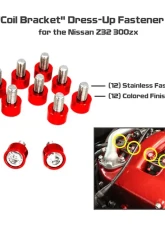ZSPEC Design Stainless & Billet Purple Coil Brackets Fastener Kit Nissan 300ZX Z32 1990-1996                                     - 00843612185228 - Image 3