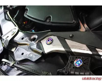 ZSPEC Design Red Titanium Stage 1 Dress-Up Bolts Fastener Kit Audi A4 B9 2.0L 2016-2020 - 00843612129444