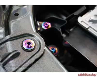 ZSPEC Design Red Titanium Stage 1 Dress-Up Bolts Fastener Kit Audi A4 B9 2.0L 2016-2020 - 00843612129444