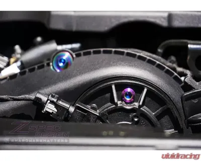 ZSPEC Design Red Titanium Stage 1 Dress-Up Bolts Fastener Kit Audi A4 B9 2.0L 2016-2020 - 00843612129444