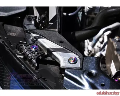 ZSPEC Design Red Titanium Stage 1 Dress-Up Bolts Fastener Kit Audi A4 B9 2.0L 2016-2020 - 00843612129444