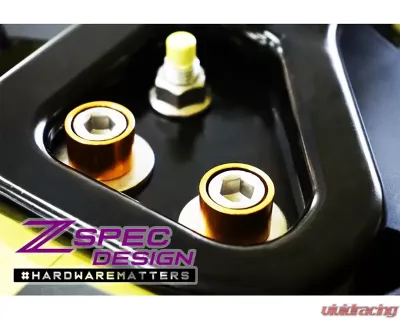 ZSPEC Design M8 SHSC Fasteners 10-Pack Gloss Black Billet M8 Straight Cup Dress-Up/Finish Washers - 00843612130181