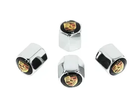 ZSPEC Design Chrome Porsche Style Valve Stem Tire Caps