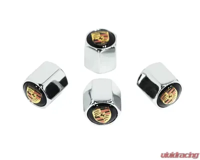 ZSPEC Design Chrome Porsche Style Valve Stem Tire Caps - 00843612130907