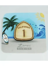 ZSPEC Design Pacific Coast Highway Route 1 Wooden Lapel/Hat Pin                                     - 00843612130938 - Image 3
