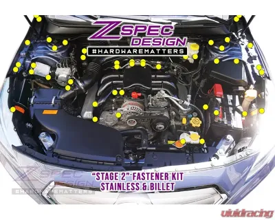 Zspec Design Stage 3 Neochrome Dress-Up Bolts Kit for Subaru