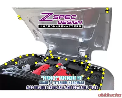 アクセサリー C5 Zspec Design Blue Titanium Stage 2 Bolt Kit for Corvette C5