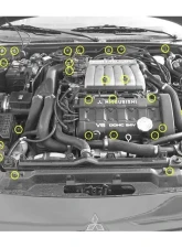 ZSPEC Design Bright Silver Stainless & Billet Stage 3 Dress-Up Bolts Fastener Kit Dodge Stealth | Mitsubishi 3000GT                                     - 00843612132925 - Image 2