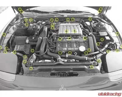 ZSPEC Design Bright Silver Stainless & Billet Stage 3 Dress-Up Bolts Fastener Kit Dodge Stealth | Mitsubishi 3000GT - 00843612132925