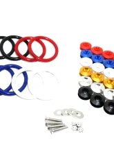 ZSPEC Design Quick Release Bumper Fastener Kit w/ Silver Catchers & Red Bands                                     - 00843612133458 - Image 2