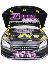 ZSPEC Design Neochrome Stainless & Billet Stage 3 Dress-Up Bolts Fastener Kit Audi A7 4G8 3.0L 2012-2018                                     - 00843612134080 - Image 2