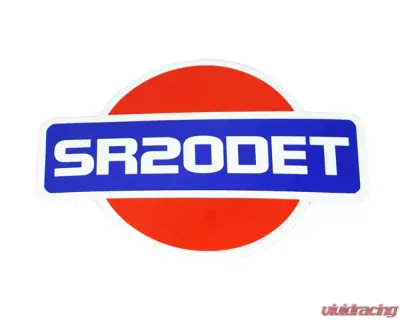 ZSPEC Design 4x2.8 inch White Vinyl Nissan SR20DET-Style Sticker Decal - 00843612134288