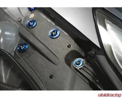 ZSPEC Design Blue Titanium Stage 1 Dress-Up Bolts Fastener Kit Nissan GT-R R35 2009-2023 - 00843612135209
