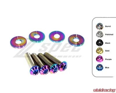 ZSPEC Design Blue Titanium Stage 1 Dress-Up Bolts Fastener Kit Nissan GT-R R35 2009-2023 - 00843612135209