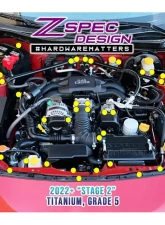 ZSPEC Design Silver Titanium Stage 2 Dress-Up Bolts Fastener Kit Scion FRS | Subaru BRZ | Toyota 86 2013-2021                                     - 00843612136466 - Image 2