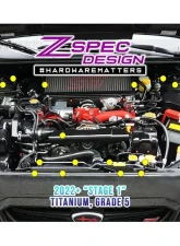 ZSPEC Design Black Grade-5 Titanium Stage 1 Dress-Up Bolts Fastener Kit Subaru WRX | STI 2015-2021                                     - 00843612137227 - Image 2