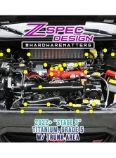 ZSPEC Design Black Grade-5 Titanium Stage 3 Dress-Up Bolts Fastener Kit Subaru WRX | STI 2015-2021                                     - 00843612137364 - Image 2