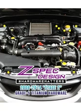 ZSPEC Design Blue Titanium Stage 2 Dress-Up Bolts Fastener Kit Subaru WRX | STI 2008-2014                                     - 00843612137500 - Image 2