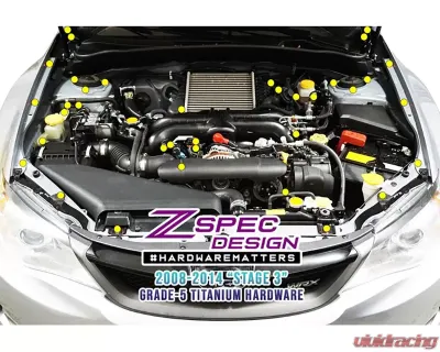 学生風セット Zspec Design Purple Titanium Stage 3 Fastener Kit Subaru WRX