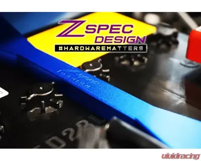 ZSPEC Design Red Factory Rods Billet Aluminum & Anodized Battery Hold Down/Bracket - 00843612138248