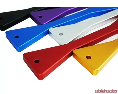 ZSPEC Design Red Factory Rods Billet Aluminum & Anodized Battery Hold Down/Bracket - 00843612138248