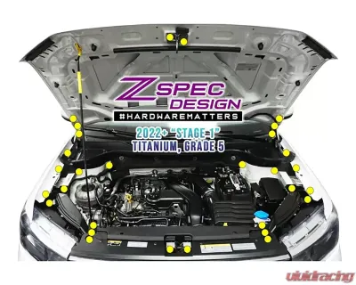 Zspec Design Stage 1 Gloss Red Dress-Up Bolt Kit for VW Taos