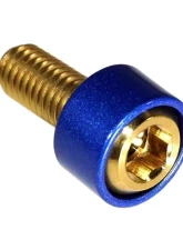 ZSPEC Design Gold Titanium & Billet Diverter Valves Fastener Kit w/ Blue Washers Kia Stinger GT 2018+                                     - 00843612155641 - Image 2