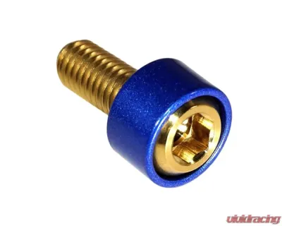 ZSPEC Design Gold Titanium & Billet Diverter Valves Fastener Kit w/ Blue Washers Kia Stinger GT 2018+ - 00843612155641