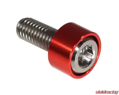 ZSPEC Design Silver Titanium & Billet Diverter Valves Fastener Kit w/ Red Washers Kia Stinger GT 2018+ - 00843612156570