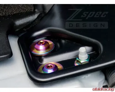 ZSPEC Design Black Titanium Strut Tower Brace Brace/Bar Fastener Kit Nissan Z 2023-2024 - 00843612141620