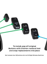 ZSPEC Design Set of Four Non-Illuminated Window-Switch Buttons Nissan 300ZX Z32 1990-1996                                     - 00843612142153 - Image 2