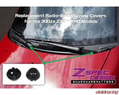 ZSPEC Design Pair of Two Wiper-Arm Nut Covers Nissan 300ZX 1990-1999 - 00843612142160