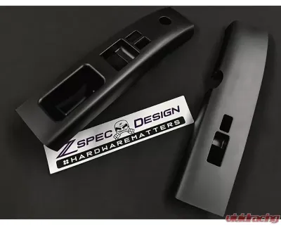 ZSPEC Design Left-Hand-Drive Black Interior Door Window Switch Finisher Set Nissan 350Z Z33 2003-2005 - 00843612142184