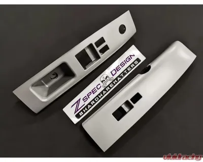 ZSPEC Design Grey LHD Interior Door Window Switch Finisher Set Nissan 350Z Z33 2006-2009 - 00843612142191