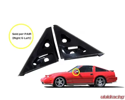 ZSPEC Design Left/Right Set Mirror Gasket Replacement Nissan 300ZX Z31 1984-1989 - 00843612142559