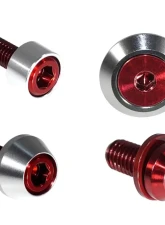 ZSPEC Design Red Titanium & Billet Interior Dress-Up Bolts Fastener Kit w/ Silver Washers Ford Bronco 2.7L 2021+                                     - 00843612120458 - Image 12