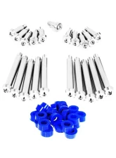 ZSPEC Design Silver Titanium Timing Covers Fasteners w/ Blue Bushing Nissan 300ZX Z32 1990-1996                                     - 00843612144614 - Image 2