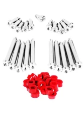 ZSPEC Design Silver Titanium Timing Covers Fasteners w/ Red Bushing Nissan 300ZX Z32 1990-1996                                     - 00843612144621 - Image 2