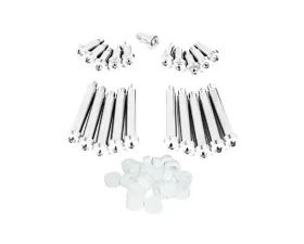 ZSPEC Design Silver Titanium Timing Covers Fasteners w/ White Bushing Nissan 300ZX Z32 1990-1996