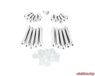 ZSPEC Design Silver Titanium Timing Covers Fasteners w/ White Bushing Nissan 300ZX Z32 1990-1996 - 00843612144638