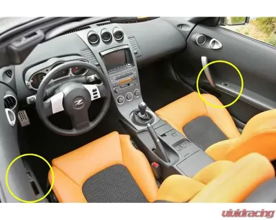 ZSPEC Design Forged Carbon Style LHD Interior Door Window Switch Finisher Set Nissan 350Z Z33 2003-2005 - 00843612147066
