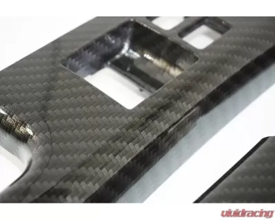 ZSPEC Design Carbon-Weave Style LHD Interior Door Windiow Switch Finisher Set Nissan 350Z Z33 2006-2009 - 00843612147073